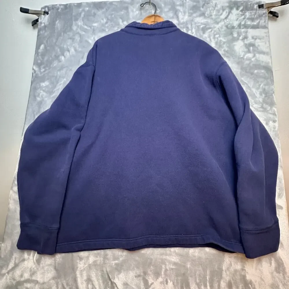 Disney World Mickey Mouse Navy Quarter‎ Zip Fleece Sweatshirt XXL Disney Parks